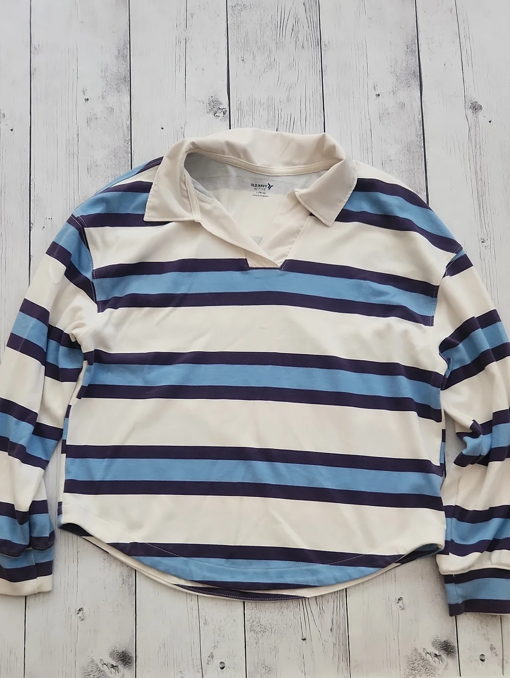 Old Navy Girls Large 10/12 Stripped Blouse